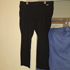 Rafaella Black Trousers with Metallic Logo